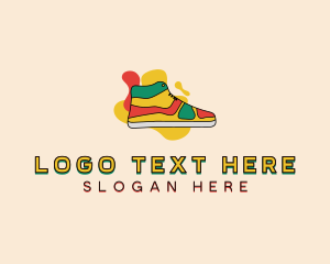 Foot Print - Shoe Fashion Sneakers logo design
