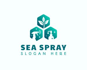 Eco Spray Pump Sanitation logo design