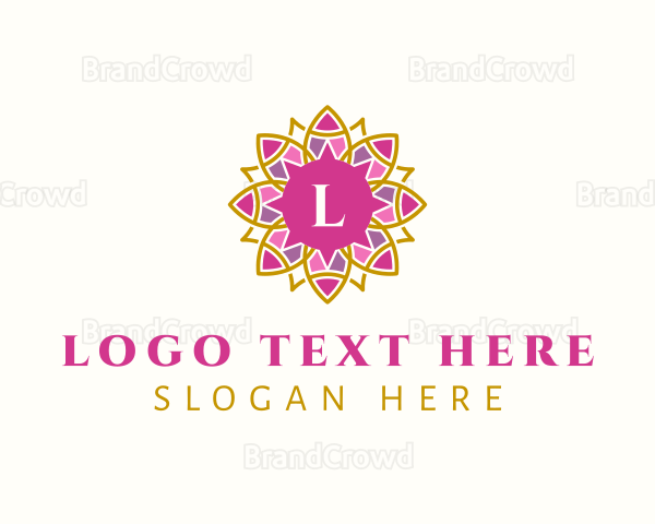 Festive Mandala Flower Logo