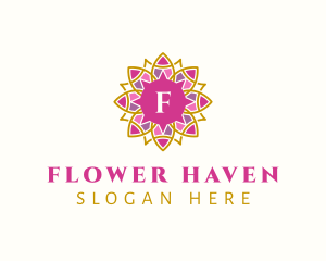 Festive Mandala Flower logo design