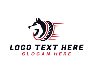 Hound - Automotive Garage Wolf logo design