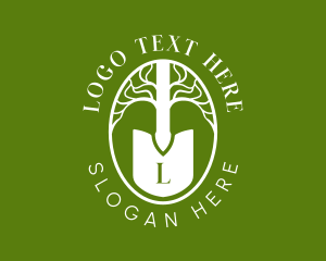 Plant - Farm Shovel Tree logo design