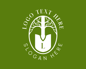Farm Shovel Tree Logo