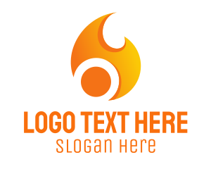 Spot - Orange Flame Energy logo design