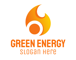 Orange Flame Energy logo design