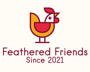 Poultry - Rooster Poultry Bird logo design
