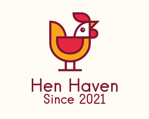 Rooster Poultry Bird logo design