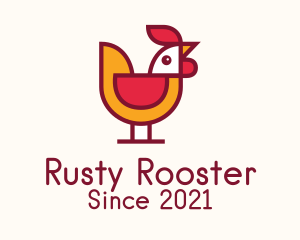 Rooster Poultry Bird logo design