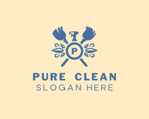 Eco Mop Sprayer Cleaning logo design