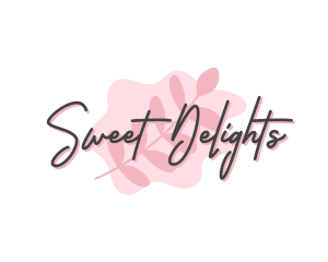 Pink Leaves Wordmark logo design