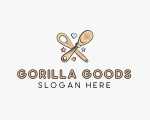 Spatula Baking Sweets logo design