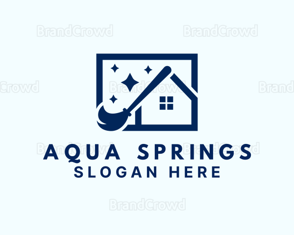 House Mop Cleaning Logo