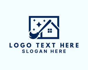 Mop - House Mop Cleaning logo design