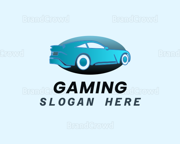 Blue Car Oval Logo