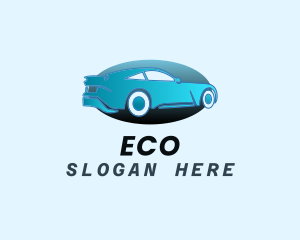 Fuel - Blue Car Oval logo design
