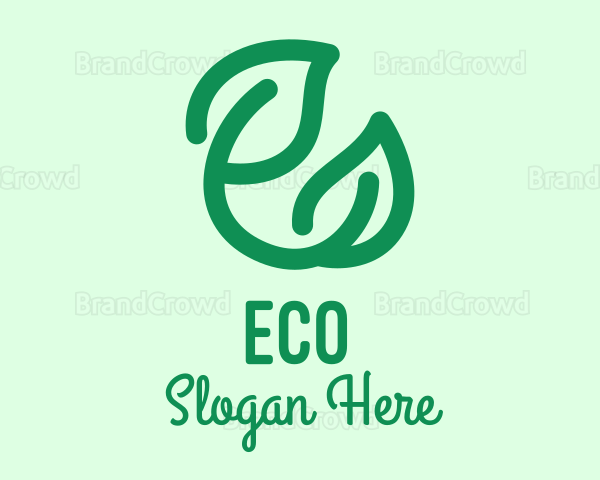 Green Eco Leaves Logo