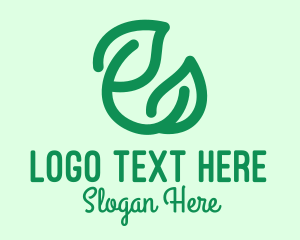 Seedling - Green Eco Leaves logo design