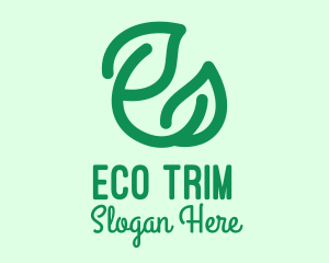 Green Eco Leaves logo design