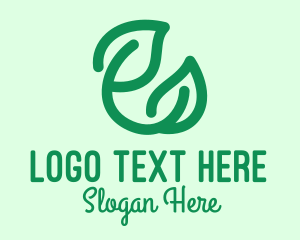 Veggie - Green Eco Leaves logo design