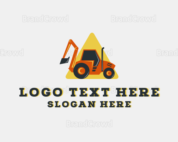 Backhoe Construction Builder Logo