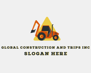 Backhoe Construction Builder logo design