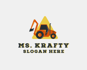 Backhoe - Backhoe Construction Builder logo design