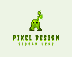 Pixel Arcade Monster  logo design