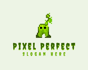 Pixel Arcade Monster  logo design