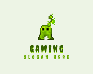 Pixel Arcade Monster  logo design