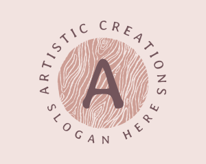 Creations - Wood Texture Pastel logo design