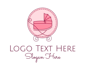 Babysitter - Baby Stroller Pram logo design
