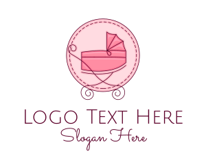 Cradle - Baby Stroller Pram logo design