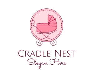 Baby Stroller Pram logo design