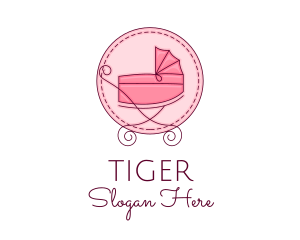 Child - Baby Stroller Pram logo design