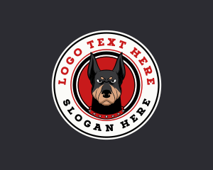 Character - Canine Doberman Dog logo design