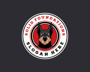 Canine Doberman Dog Logo