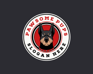 Canine Doberman Dog logo design