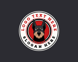 Canine Doberman Dog Logo