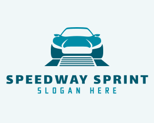 Blue Car Racing logo design