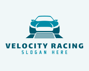 Blue Car Racing logo design