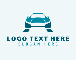 Supercar - Blue Car Racing logo design