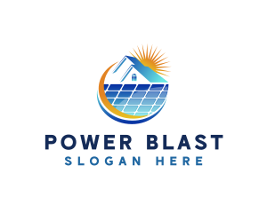 Solar Panel Power logo design