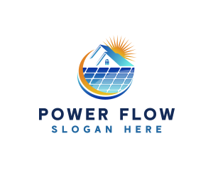 Solar Panel Power logo design