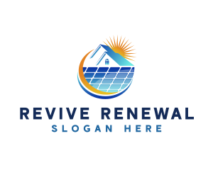 Solar Panel Power logo design