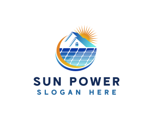 Solar Panel Power logo design