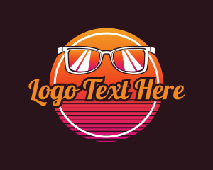 Swim - Summer Beach Sunglass logo design