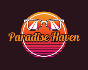 Summer Beach Sunglass logo design