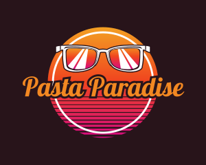 Summer Beach Sunglass logo design