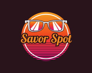 Summer Beach Sunglass logo design