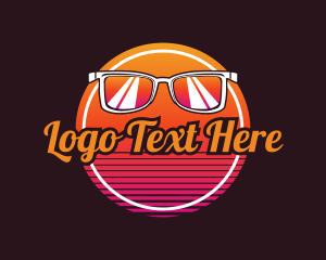 Hawaii - Summer Beach Sunglass logo design